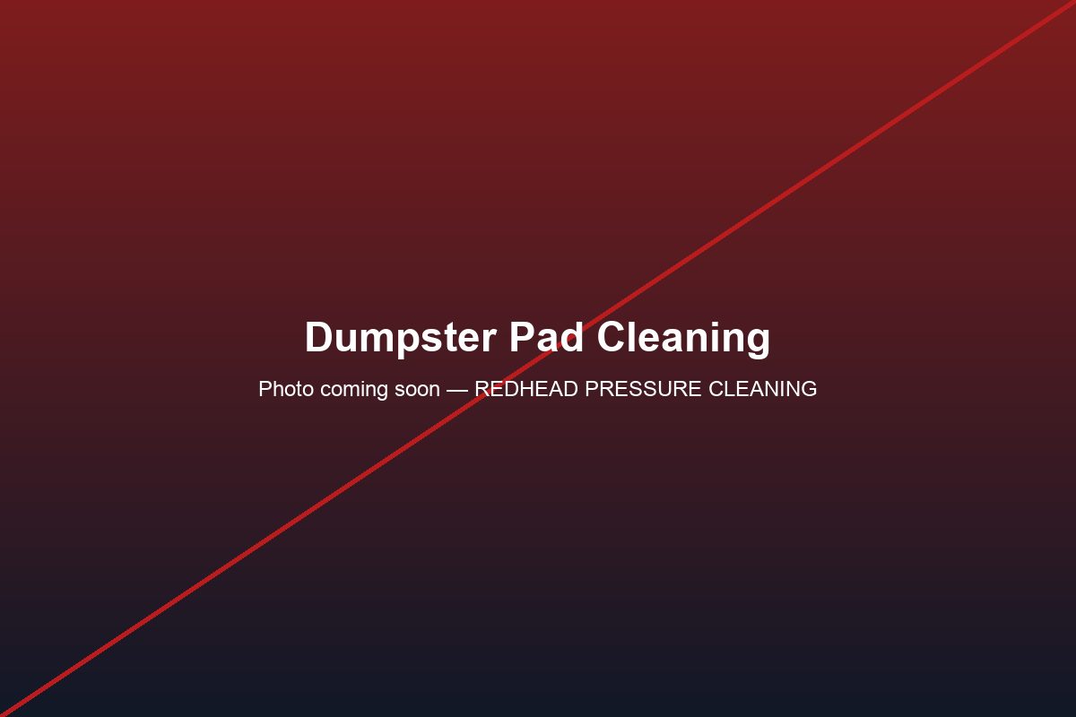 Dumpster Pad Cleaning service in Ohio by REDHEAD PRESSURE CLEANING LLC